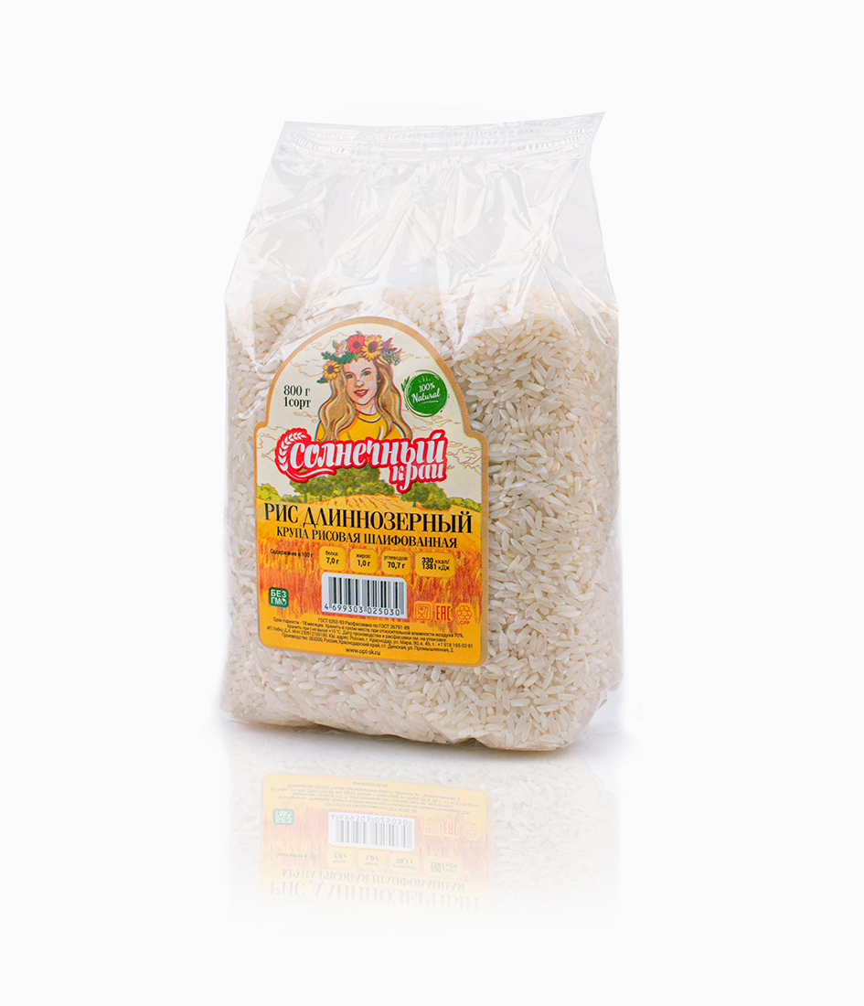 Рис длиннозерный 0.8 кг/12 шт